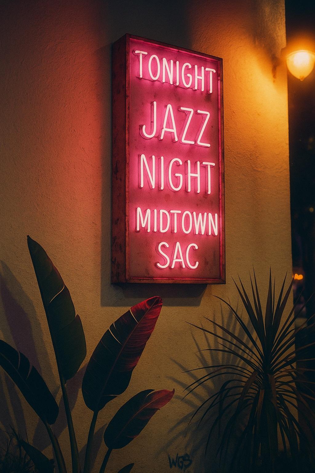 Tonight Jazz Night neon sign